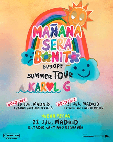 Karol G Madrid 23 de julio en Madrid
