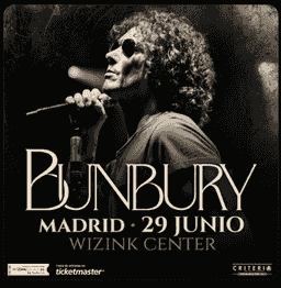 Entrada Enrique Bunbury Madrid 29 de junio