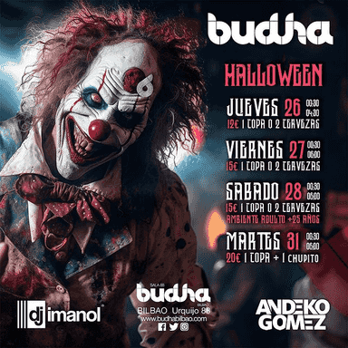Sesión Halloween Budha en Alameda Urquijo, 88, 48013 Bilbo, Bizkaia